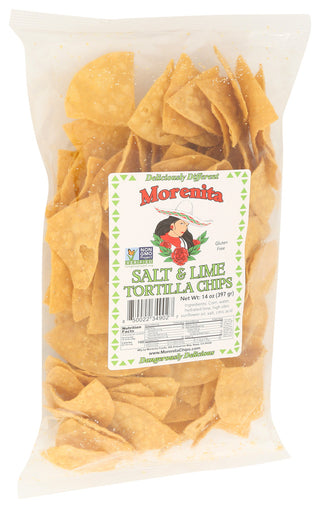 Morenita Chips Tortilla Salt Lime - Left - Front
