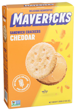 Mavericks Cracker Cheddar Sndwch - Left - Front