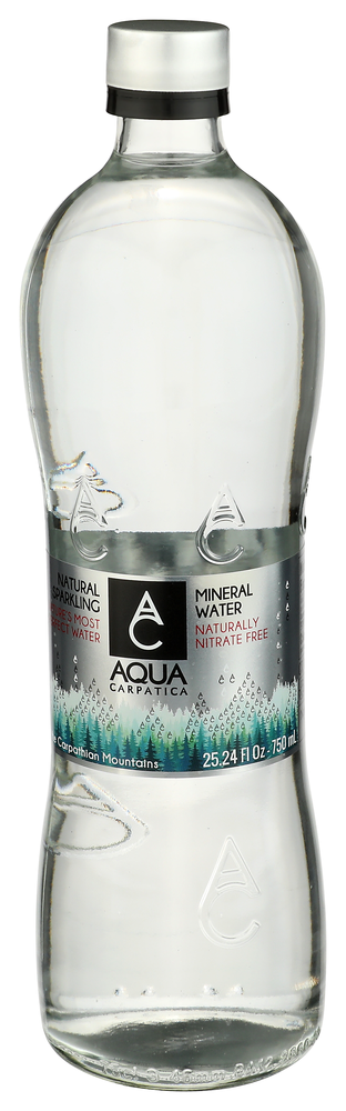 AQUA CARPATICA NATURAL SPARKLING MINERAL WATER, 25.24 OZ. - Right - Front