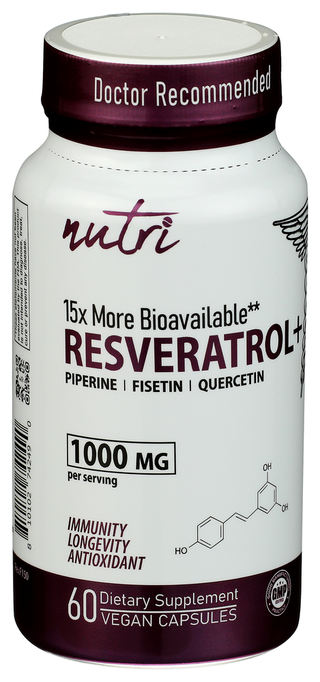 Nutri Resveratrol 1000mg - Left - Front