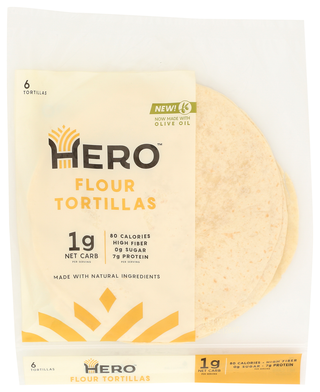 Hero Bread Tortillas 8in 6pc - Centre - Front