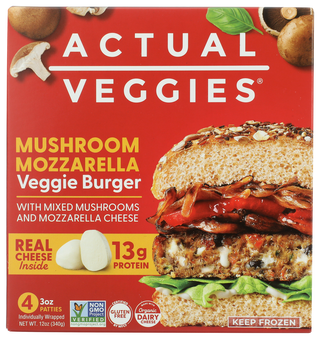 Actual Veggies Burger Veggie Mshrm Mzrl - No Plunge - Front