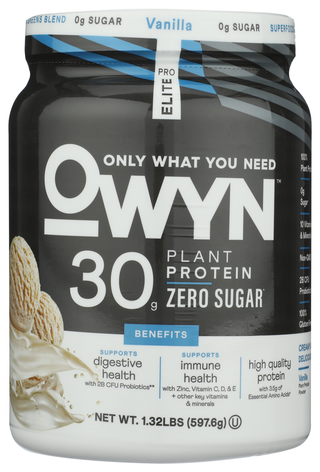 Owyn Protein Elite Vanilla - No Plunge - Front