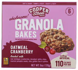Cooper Street Oatmeal Bakes Crnbry - No Plunge - Front
