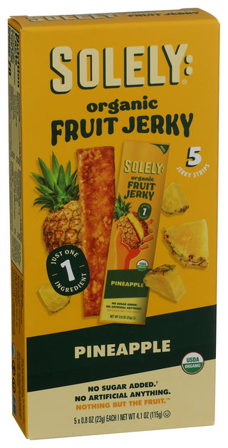 Solely Fruit Jerky Pineaple 5pc - Left - Front