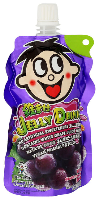 Want-want Drinks Jelly Ww Grape - Left - Front