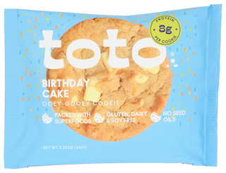 Toto Foods Cookie Birthday Cake - No Plunge - Front