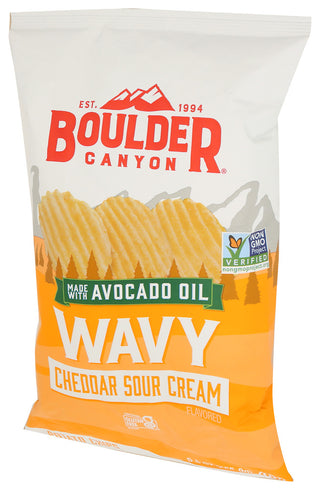 Boulder Canyon Chips Wavy Chdr Sour Crm - Right - Front