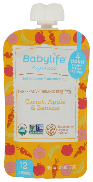 Babylife Pouch Carrot Apl Banana - No Plunge - Front