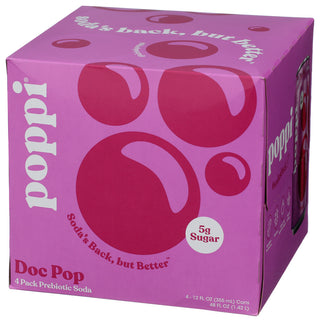 Poppi Soda Prebtc Doc Pop 4pk - Right - Front