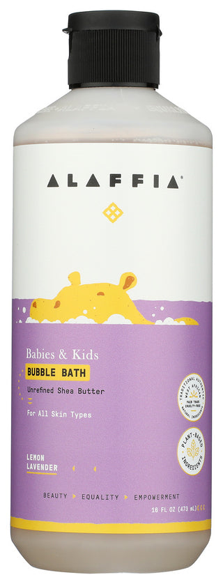 Alaffia Bubble Bath Kids Lem Lav - No Plunge - Front