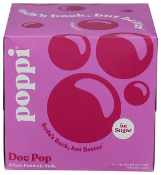Poppi Soda Prebtc Doc Pop 4pk - Centre - Front