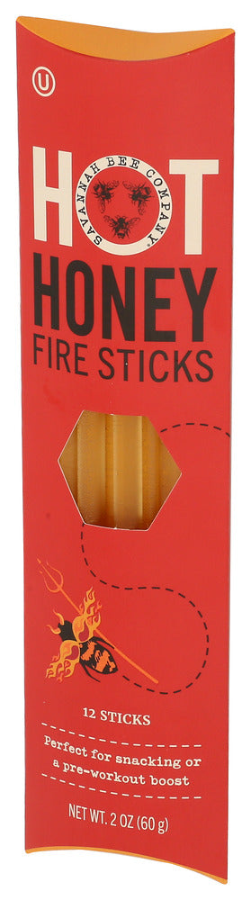 Savannah Bee Co Honey Straw Fire 12pk - Right - Front