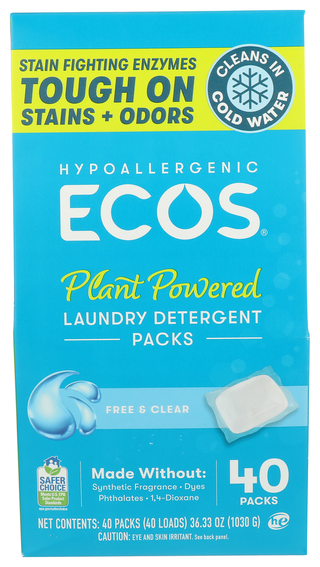 Ecos Laundry Pack Freeclr 40pk - Centre - Front