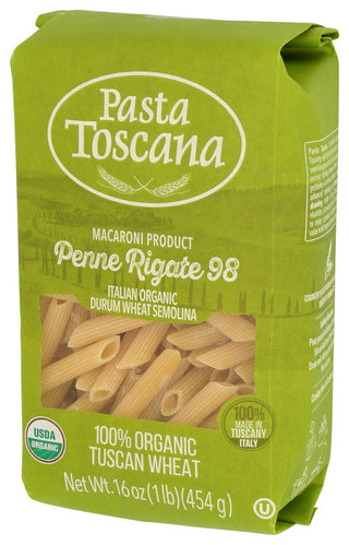 Pasta Toscana Pasta Penne Rigate Org - Right - Front