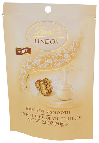Lindt Choc Lindor Wht Peg Bag - Right - Front