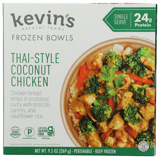 Kevins Natural Foods Bowl Chicken Thai Cocont - No Plunge - Front