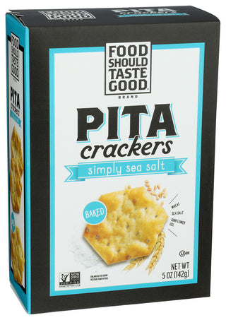 Food Should Taste Good Cracker Pita Sea Salt - Left - Front