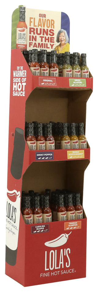Lolas Fine Hot Sauce Sauce Hot 6var 72pc - Left - Front