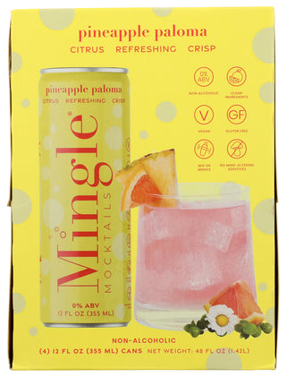 Mingle Mocktails Cocktail Na Pnpl Plm 4pk - No Plunge - Front