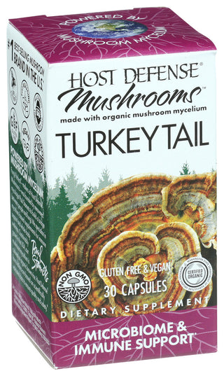 Host Defense Mushrooms Turkey Tail Mushroom - Left - Front