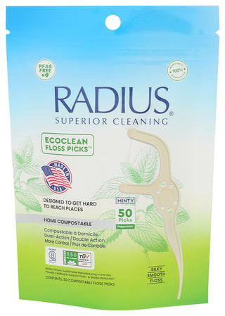 Radius Floss Picks Adult Pprmnt - Centre - Front