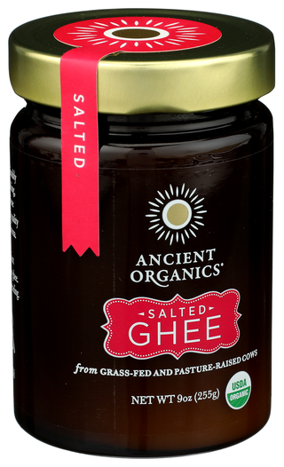 Ancient Organics Ghee Salted - Left - Front