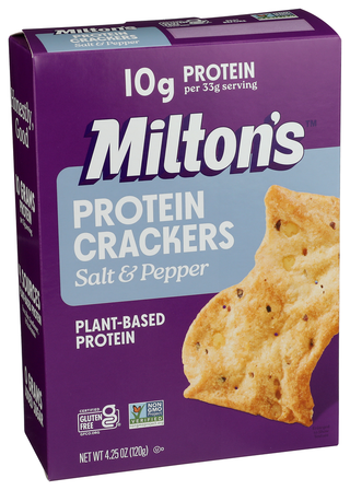 Miltons Cracker Slt Ppr Protein - Left - Front