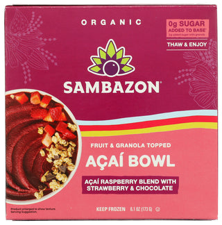 Sambazon Acai Bowl Rspbry Strbry - No Plunge - Front