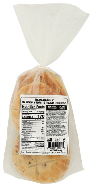 Kehe White Label Bread Rnd Bluebry Clr Bg - No Plunge - Front