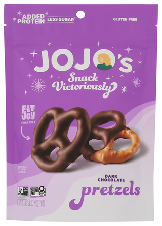 Jojos Chocolate Bites Pretzel Choc Drk - No Plunge - Front