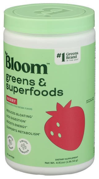 Bloom Nutrition Green Superfood Berry - Right - Front
