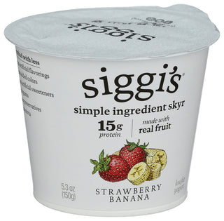 Siggis Yogurt Lf Strwbry Banana - Left - Front