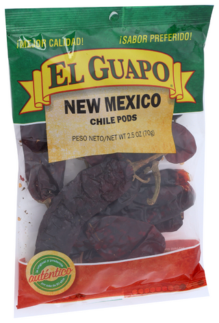 EL GUAPO NEW MEXICO CHILE PODS, 2.5 OZ. - Left - Front