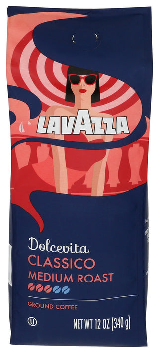 LAVAZZA COFFEE, CLASSICO MEDIUM ROAST, 12 OZ. - Centre - Front