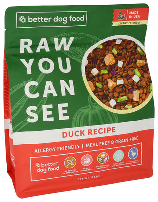 A Better Treat Dog Food Allergy Duck - Left - Front