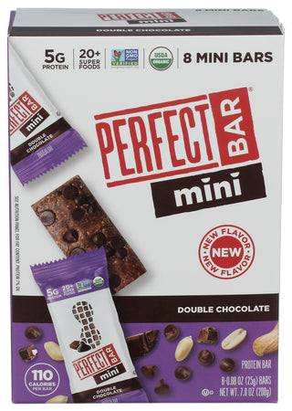 Perfect Foods Bar Mini Dbl Choc 8ct - Centre - Front