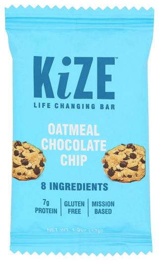 Kize Bar Oatmeal Choclat Chip - Centre - Front