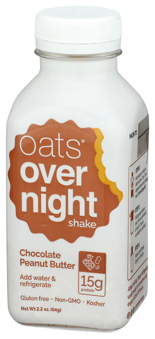 Oats Overnight Shake Choc Peanut Butter - Right - Front
