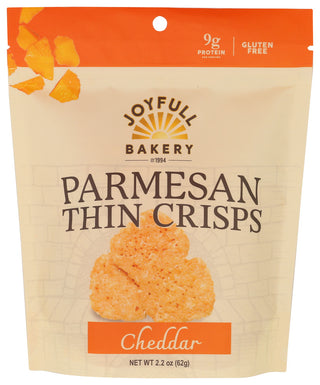 Joyfull Bakery Crisps Thin Ched Parm - Centre - Front