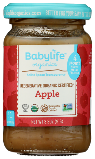 Babylife Jars Baby Food Apple - No Plunge - Front