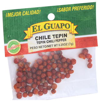 EL GUAPO TEPIN CHILI PEPPER, 0.25 OZ. - Left - Front