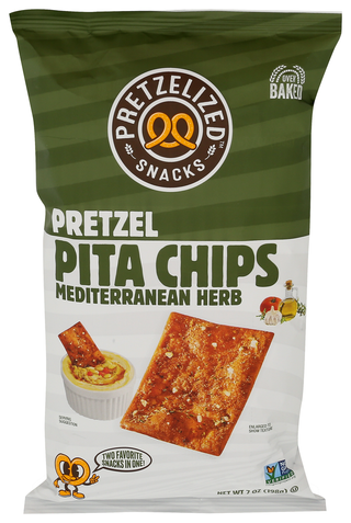 Pretzelized Snacks Chips Pretzel Pita Mdtrn - Centre - Front