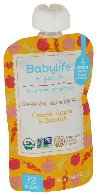Babylife Pouch Carrot Apl Banana - Left - Front