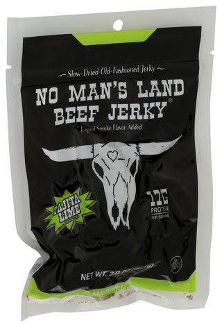 No Mans Land Jerky Beef Fajita Lime - Left - Front