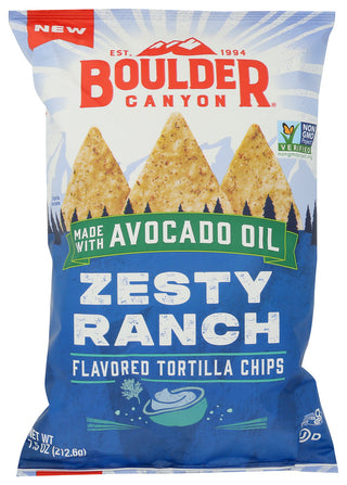 Boulder Canyon Chips Trtla Zesty Ranch - No Plunge - Front