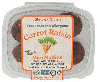 Flax4life Muffin Crtrsnmin Vgn 6pc - Centre - Front