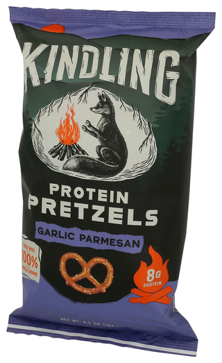 Kindling Snacks Pretzels Prtn Grlc Prmsn - Right - Front