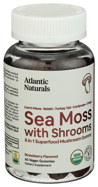 Atlantic Naturals Sea Moss Mushroom Gummy - Left - Front