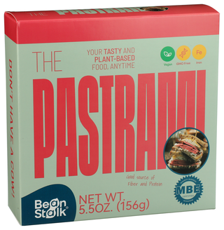 Beanstalk Brands Pastrami Plant Based - Left - Front